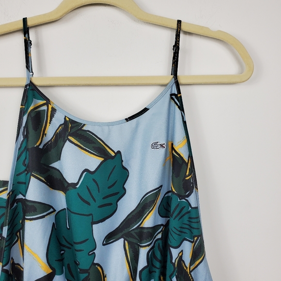 Lacoste Tropical Leaf Pattern Sleeveless Dress - Picture 2 of 7
